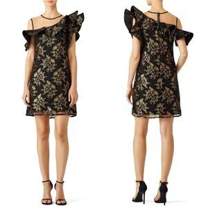 Nha Khanh Black Viera Lace Sheath Dress $545
